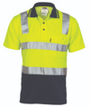 Cotton Back HiVis Two Tone Short Sleeve Polo