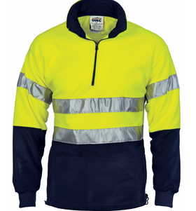 HiVis Two Tone 1/2 Zip Polar Fleece With Tape