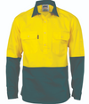 HiVis Two Tone Close Front Cotton Drill Long Sleeve Guest Sleeve