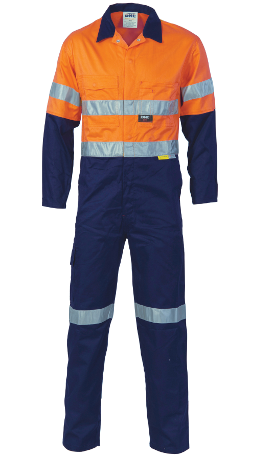 HiVis Two Tone Cotton Coverall With 3M Reflective Tape