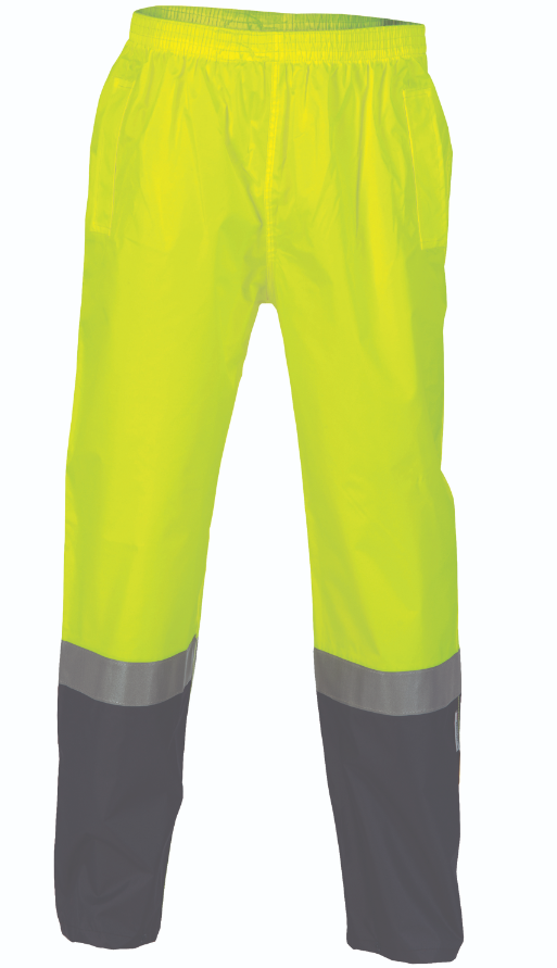 HiVis Two Tone Light weight Rain pants with 3M R/Tape