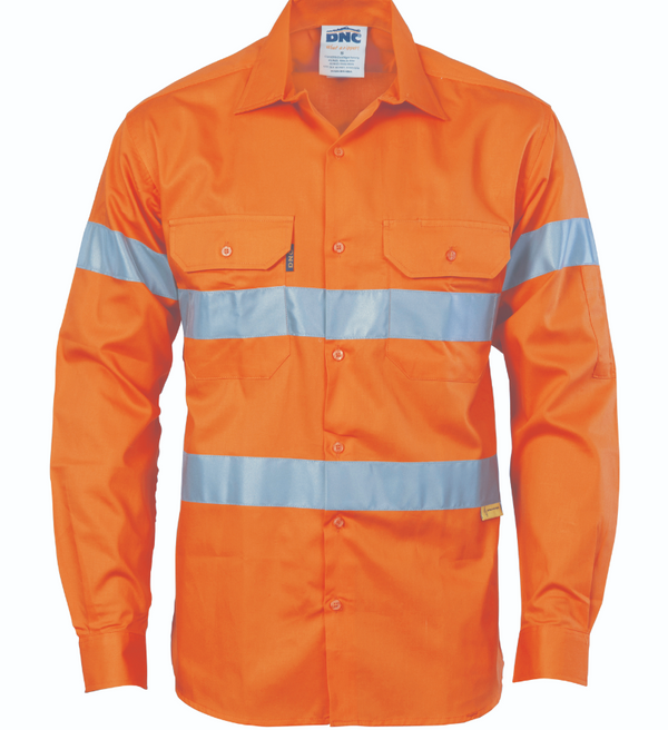 HiVis Cool-Breeze Cotton Long Sleeve With 3M 8910 Reflective Tape