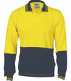 Hivis Cool Breeze Cotton Jersey Food Industry Long Sleeve Polo