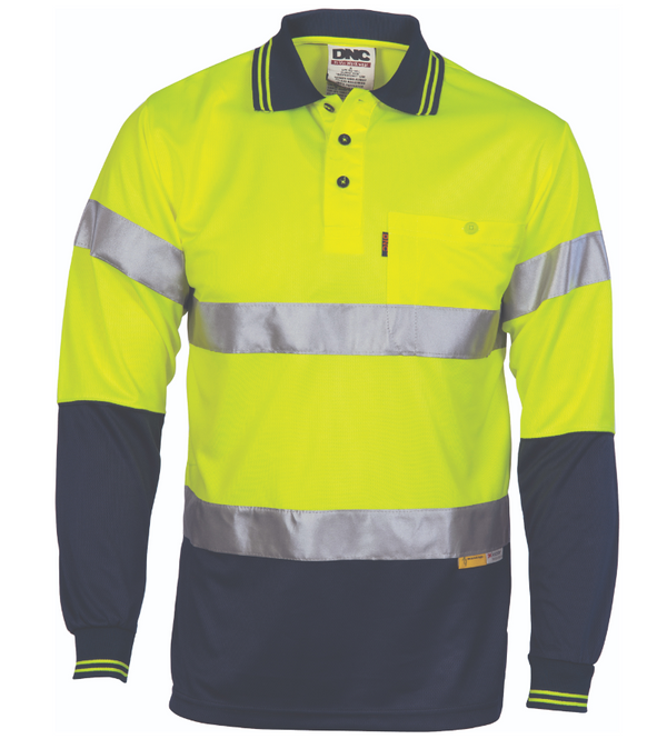 HIVIS D/N Cool Breathe Long Sleeve Polo
