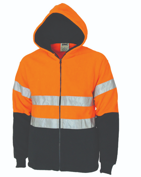 Hi Vis Full Zip Polar Fleece Hoodie with CSR R/Tape