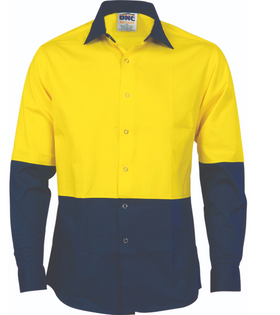 Hi Vis Cool Breeze Food Industry Cotton Shirt - Long Sleeve