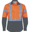 HiVis D/N Vented Drill Long Sleeve with Generic Reflective Tape
