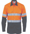 HiVis Cool-Breeze Vertical Vented Cotton Long Sleeve With Generic Reflective Tape