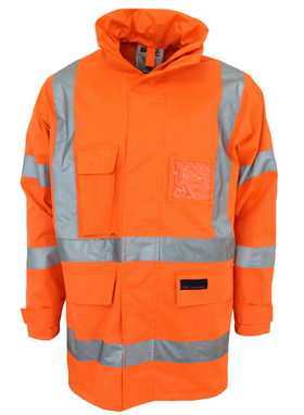 Hi Vis 'X' Back Rain Jacket Bio Motion Tape