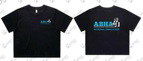 ABHA 2025 Women’s Crop Tee – Black