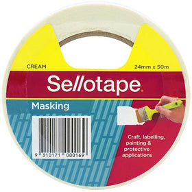 Sellotape Masking Tape – 24mm, Cream