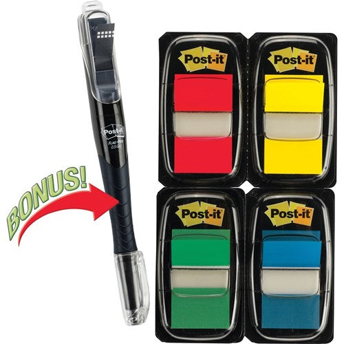 Post-It® 680-RYBGVA Flags Value Pack 25x43mm Red Yellow Blue Green Pack of 200