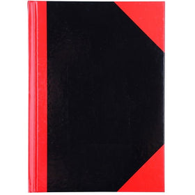 Cumberland Black & Red Gloss Notebook A5 – 200 Leaf (43110CM)