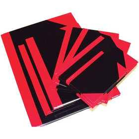 Cumberland Black & Red Gloss Notebook A5 – 200 Leaf (43110CM)