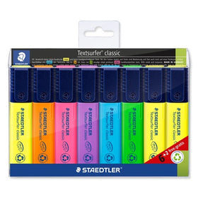 Staedtler Textsurfer Classic Highlighters – Assorted Colours (Wallet of 8)