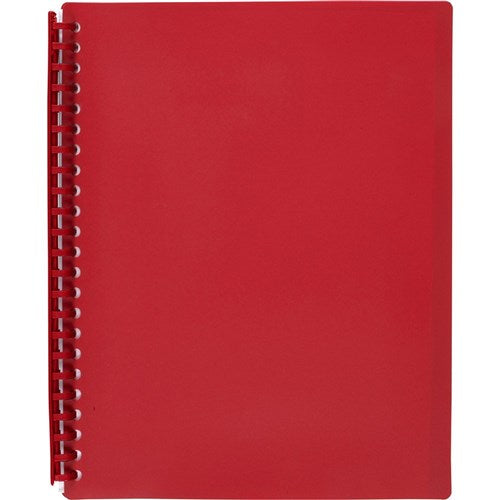 Marbig Display Book A4 Refillable 20 Pocket Red