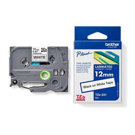 Brother TZE-231 P-Touch Tape 12mmx8m Black on White