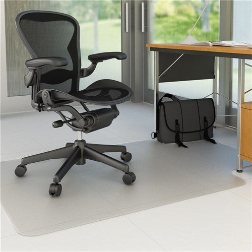 Marbig Economat PVC Chair Mat For Hard Floors 91 x 121cm Clear