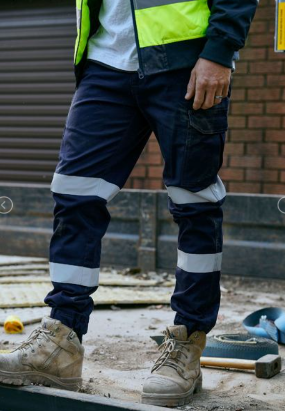 Taped Biomotion Stretch Cotton Drill Cargo Cuffed Pants