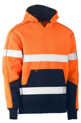 Taped Hi Vis Fleece Hoodie Pullover