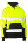 Taped Hi Vis Fleece Hoodie Pullover