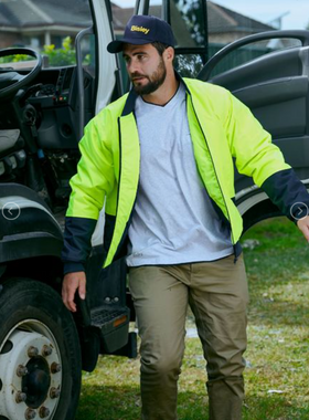 Two Tone Hi Vis Bomber Jacket
