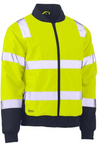 Taped Two Tone Hi Vis Bomber Jacket With Padded Lining