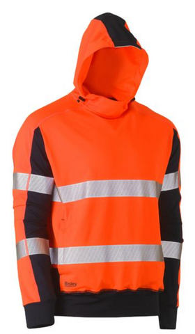 Taped Two Tone Hi Vis Contrast 4 Way Stretchy Hoodie
