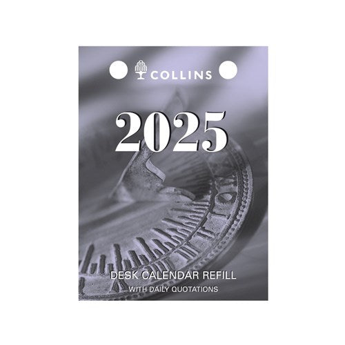Collins Desk Calendar Refill 102 x 76mm Top Punch Day To Page