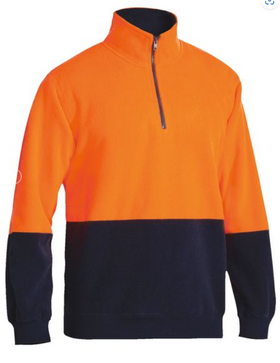 Hi Vis Polar Fleece Zip Pullover