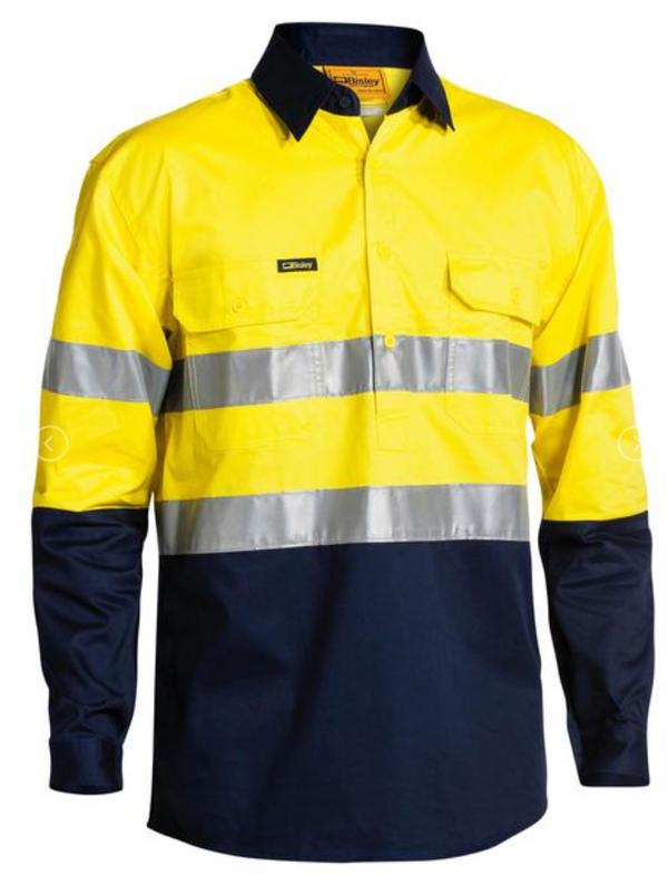 Taped Hi Vis Closed Front Cool Lightweight Shirt