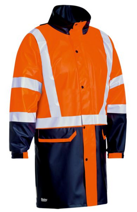 Taped Hi Vis Stretch Pu Rain Coat