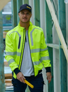 Taped Hi Vis Soft Shell Bomber Jacket