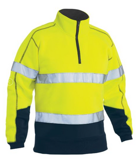Taped Hi Vis 1/4 Zip Pullover Fleece
