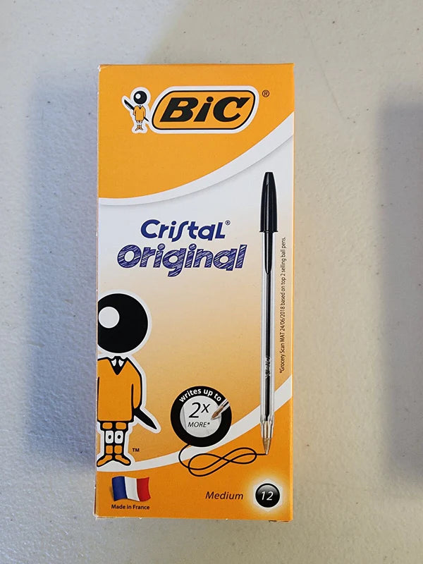 BIC Cristal Medium Ballpoint Pen Black – Box of 12