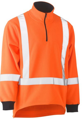 Taped TTMC Hi Vis Polar Fleece Jumper With X Back