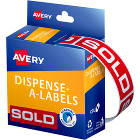 Avery Message Labels “SOLD” 19 x 64mm – Pack of 250