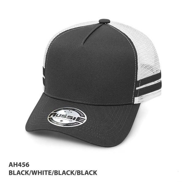 A-Frame Trucker Striped Trucker Hat