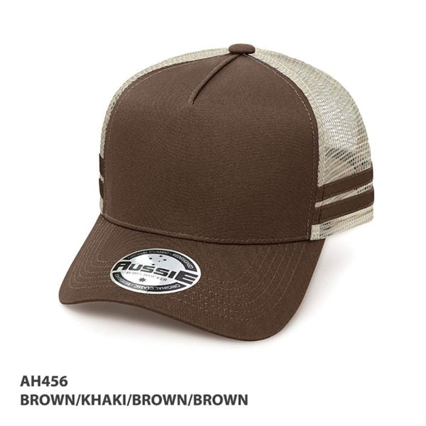 A-Frame Trucker Striped Trucker Hat