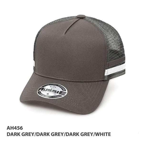 A-Frame Trucker Striped Trucker Hat