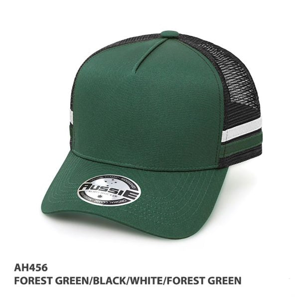 A-Frame Trucker Striped Trucker Hat