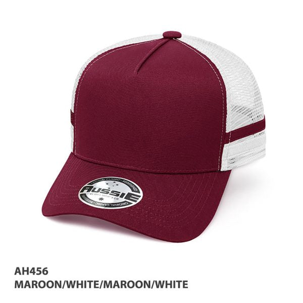 A-Frame Trucker Striped Trucker Hat