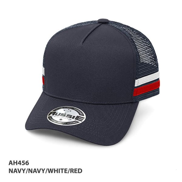 A-Frame Trucker Striped Trucker Hat