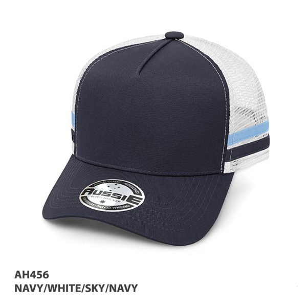 A-Frame Trucker Striped Trucker Hat