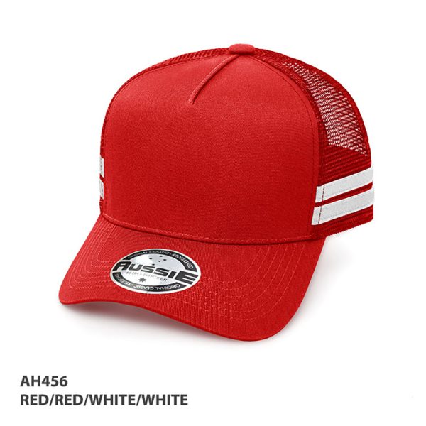 A-Frame Trucker Striped Trucker Hat