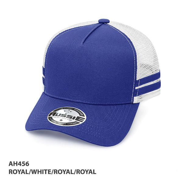 A-Frame Trucker Striped Trucker Hat