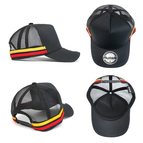 A-Frame Trucker Striped Trucker Hat