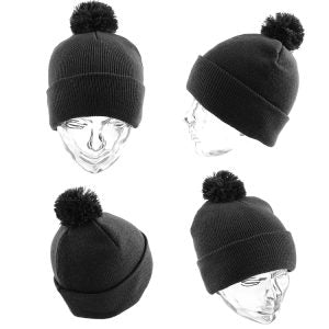 Plain Pom Pom Beanie