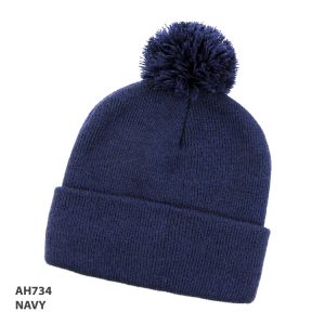 Plain Pom Pom Beanie