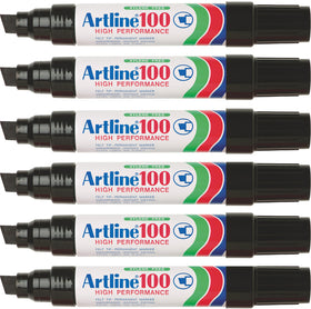 Artline 100 Permanent Marker – Black (Pack of 6)